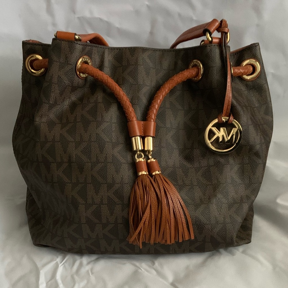 Michael Kors Rich Dark brown and gold accents purse